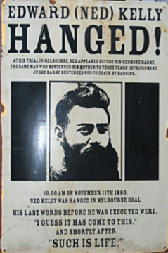 NED KELLY - Hanged